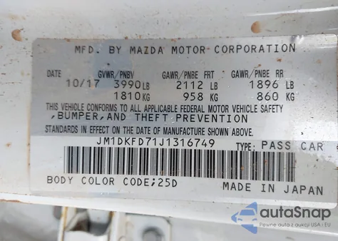 2018 Mazda Cx-3 Grand Touring from USA, damaged, VIN JM1DKFD71J1316749